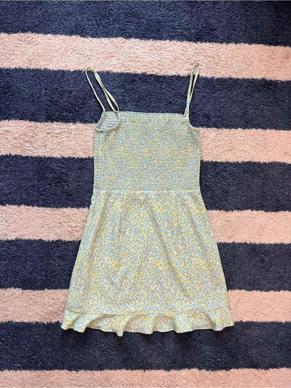 French Connection Women's Stacie Daisy Verona Mini Dress Green Blue Size 2